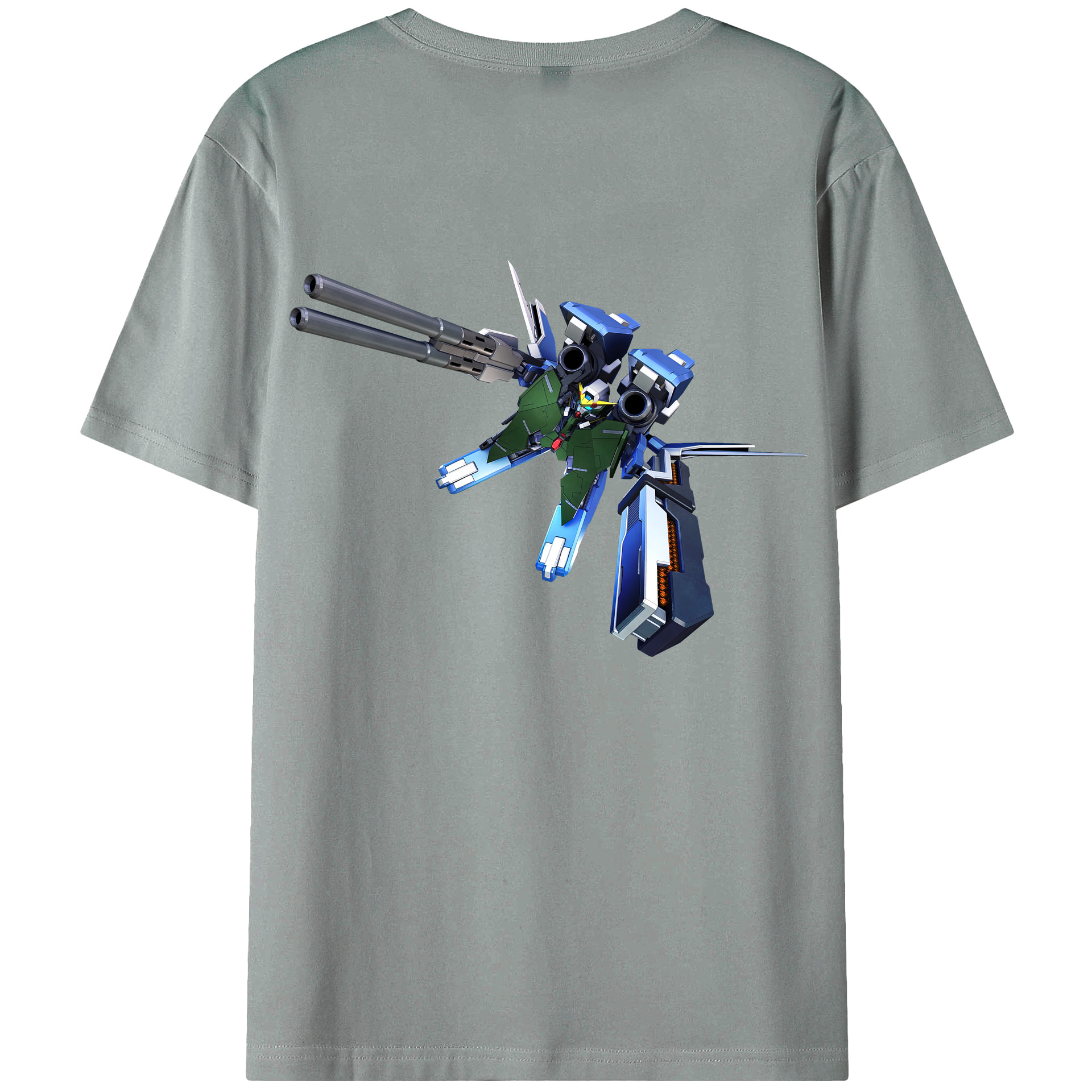（画像用） 機動戦士ガンダム Mobile Suit Gundam 綿100％ メンズ半袖Tシャツ（バックプリント） 通気性